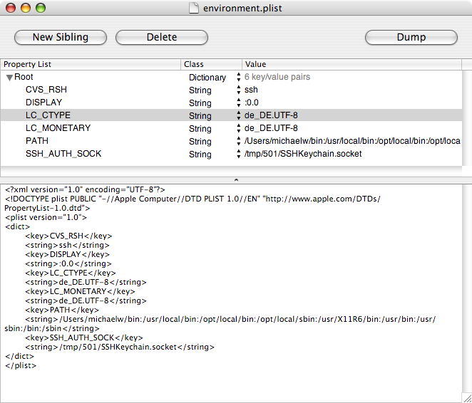 Screenshot: PropertyListEditor.app