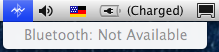 Screenshot of non-working OS X Bluetooth