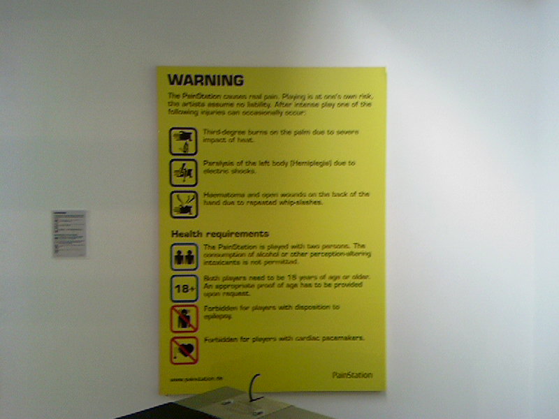 PainStation Warning